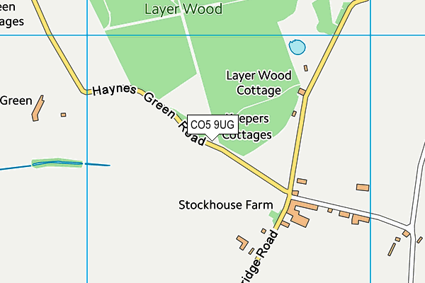 CO5 9UG map - OS VectorMap District (Ordnance Survey)