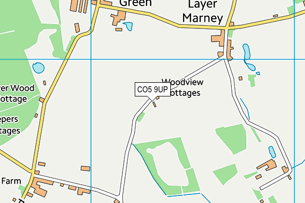 CO5 9UP map - OS VectorMap District (Ordnance Survey)