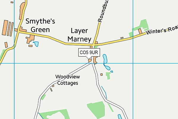 CO5 9UR map - OS VectorMap District (Ordnance Survey)