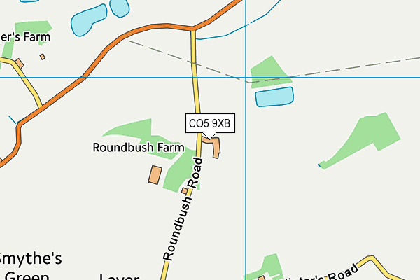 CO5 9XB map - OS VectorMap District (Ordnance Survey)