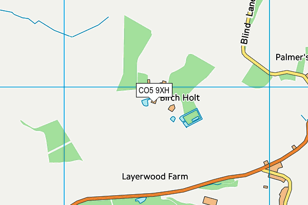 CO5 9XH map - OS VectorMap District (Ordnance Survey)