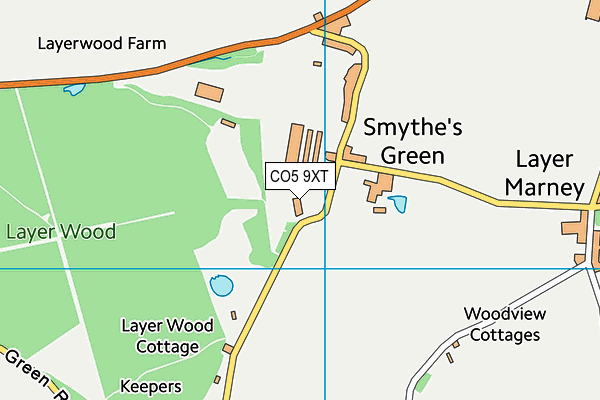 CO5 9XT map - OS VectorMap District (Ordnance Survey)