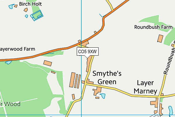 CO5 9XW map - OS VectorMap District (Ordnance Survey)