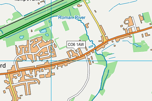 CO6 1AW map - OS VectorMap District (Ordnance Survey)