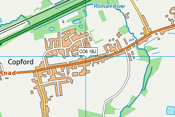 CO6 1BJ map - OS VectorMap District (Ordnance Survey)