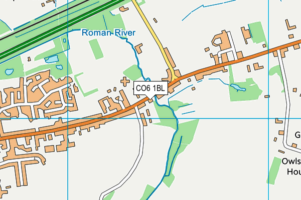 CO6 1BL map - OS VectorMap District (Ordnance Survey)