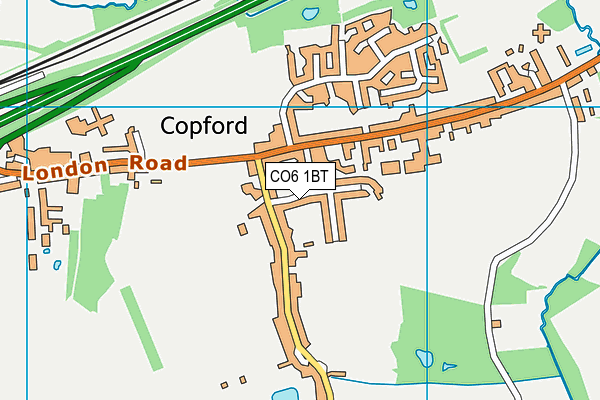 CO6 1BT map - OS VectorMap District (Ordnance Survey)