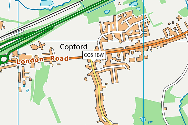 CO6 1BW map - OS VectorMap District (Ordnance Survey)