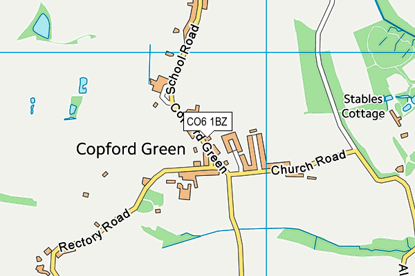 CO6 1BZ map - OS VectorMap District (Ordnance Survey)