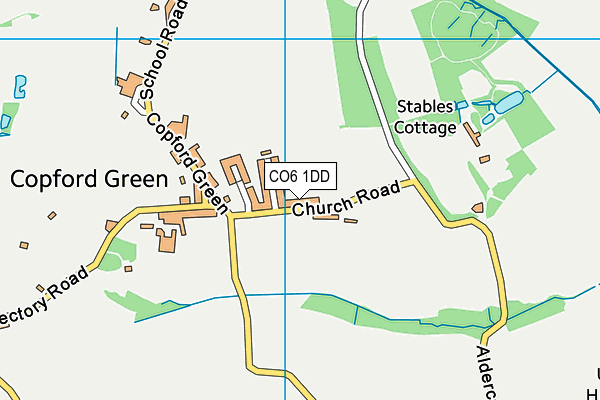 CO6 1DD map - OS VectorMap District (Ordnance Survey)