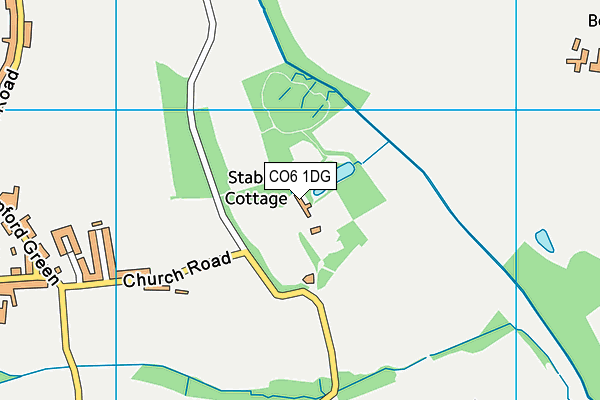 Copford Cricket Club map (CO6 1DG) - OS VectorMap District (Ordnance Survey)