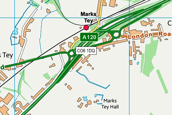 CO6 1DQ map - OS VectorMap District (Ordnance Survey)