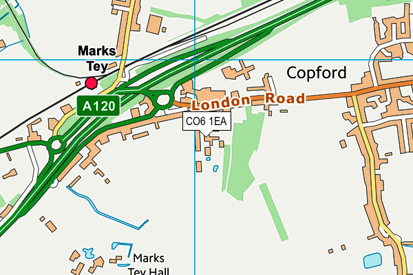 CO6 1EA map - OS VectorMap District (Ordnance Survey)