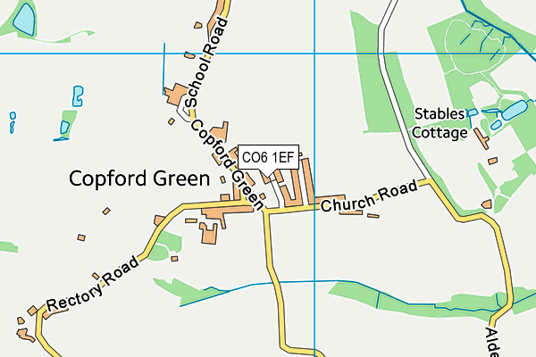 CO6 1EF map - OS VectorMap District (Ordnance Survey)