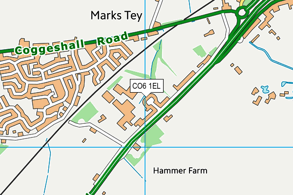 CO6 1EL map - OS VectorMap District (Ordnance Survey)