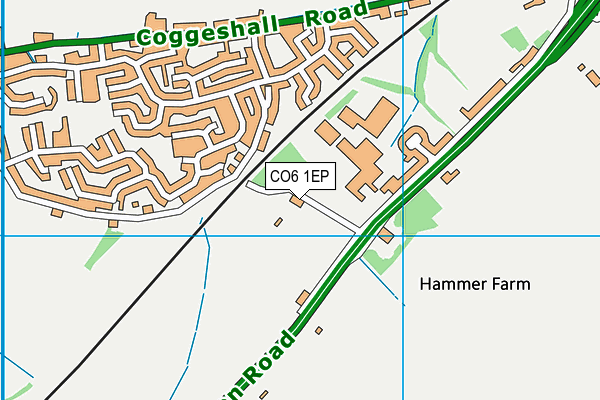 CO6 1EP map - OS VectorMap District (Ordnance Survey)