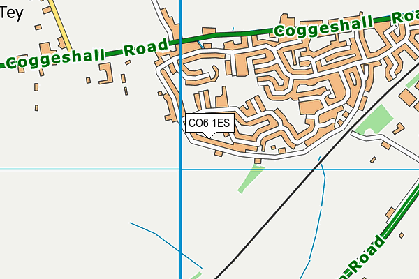 CO6 1ES map - OS VectorMap District (Ordnance Survey)