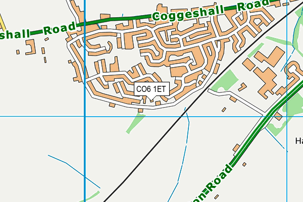 CO6 1ET map - OS VectorMap District (Ordnance Survey)
