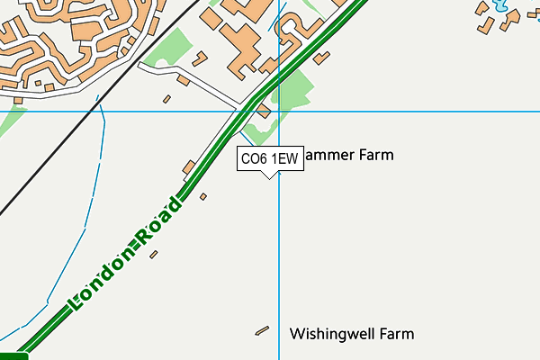 CO6 1EW map - OS VectorMap District (Ordnance Survey)