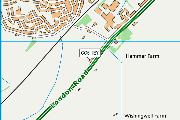 CO6 1EY map - OS VectorMap District (Ordnance Survey)