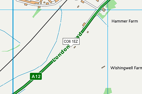 CO6 1EZ map - OS VectorMap District (Ordnance Survey)