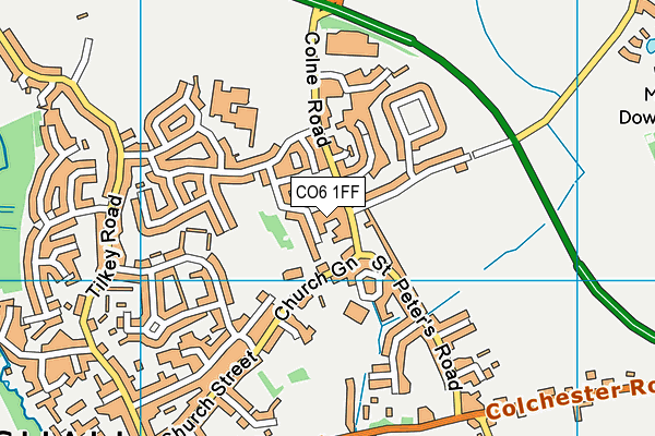 CO6 1FF map - OS VectorMap District (Ordnance Survey)