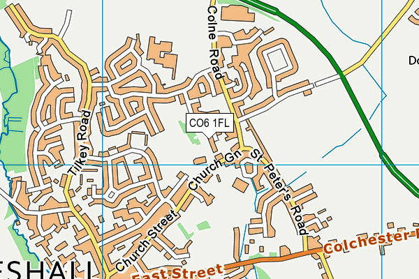 CO6 1FL map - OS VectorMap District (Ordnance Survey)