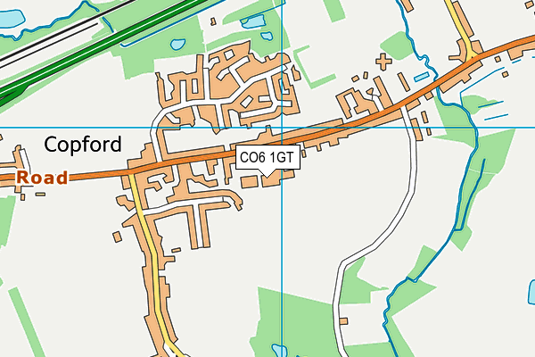 CO6 1GT map - OS VectorMap District (Ordnance Survey)