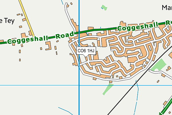 CO6 1HJ map - OS VectorMap District (Ordnance Survey)