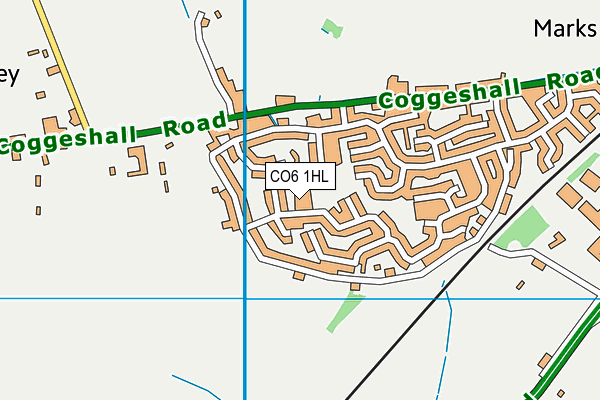 St. Andrews C Of E Primary School map (CO6 1HL) - OS VectorMap District (Ordnance Survey)
