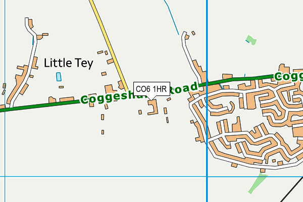 CO6 1HR map - OS VectorMap District (Ordnance Survey)