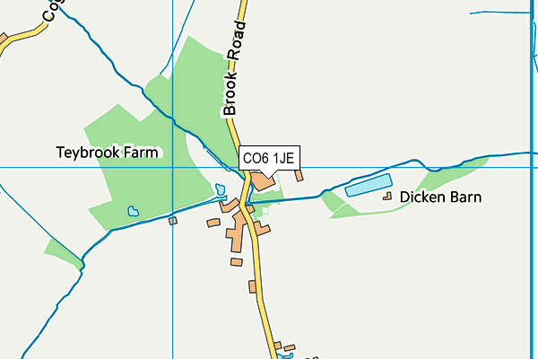 CO6 1JE map - OS VectorMap District (Ordnance Survey)