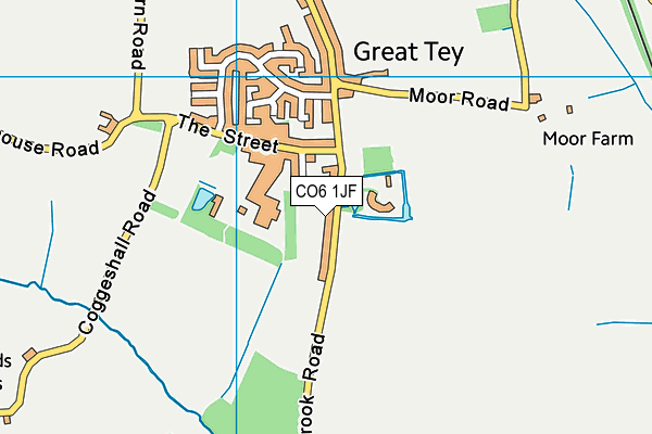 CO6 1JF map - OS VectorMap District (Ordnance Survey)