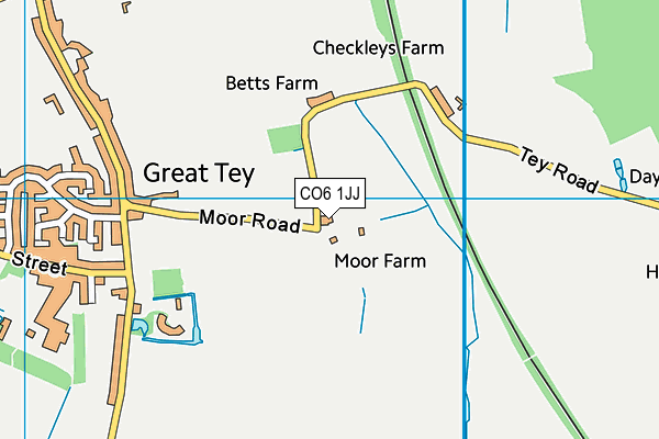 CO6 1JJ map - OS VectorMap District (Ordnance Survey)