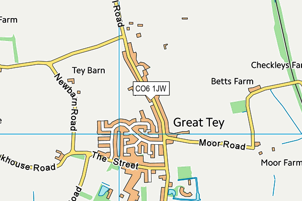 CO6 1JW map - OS VectorMap District (Ordnance Survey)