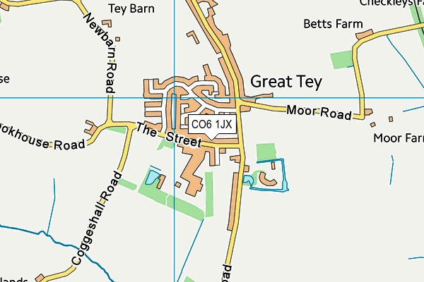 CO6 1JX map - OS VectorMap District (Ordnance Survey)