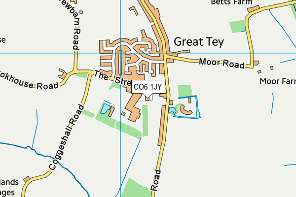 CO6 1JY map - OS VectorMap District (Ordnance Survey)