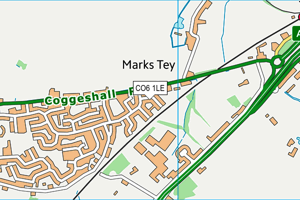 CO6 1LE map - OS VectorMap District (Ordnance Survey)