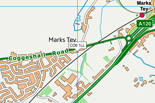 CO6 1LL map - OS VectorMap District (Ordnance Survey)