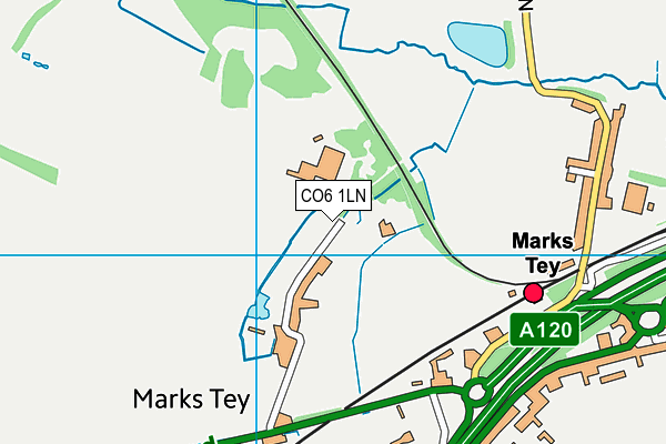 CO6 1LN map - OS VectorMap District (Ordnance Survey)