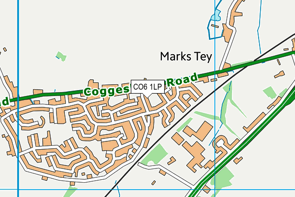 CO6 1LP map - OS VectorMap District (Ordnance Survey)