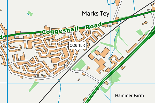 CO6 1LR map - OS VectorMap District (Ordnance Survey)