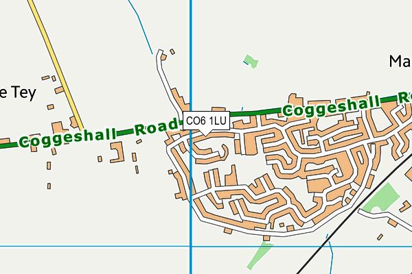 CO6 1LU map - OS VectorMap District (Ordnance Survey)