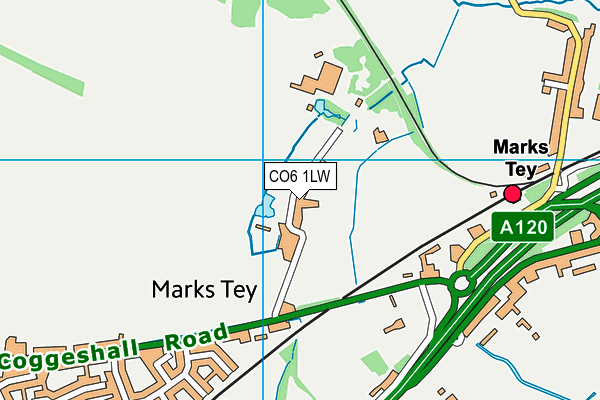 CO6 1LW map - OS VectorMap District (Ordnance Survey)