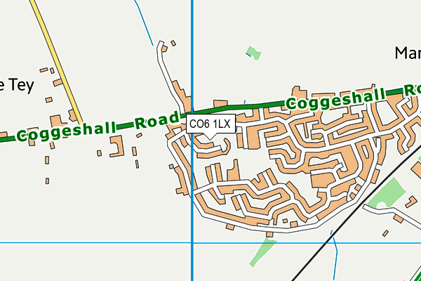 CO6 1LX map - OS VectorMap District (Ordnance Survey)