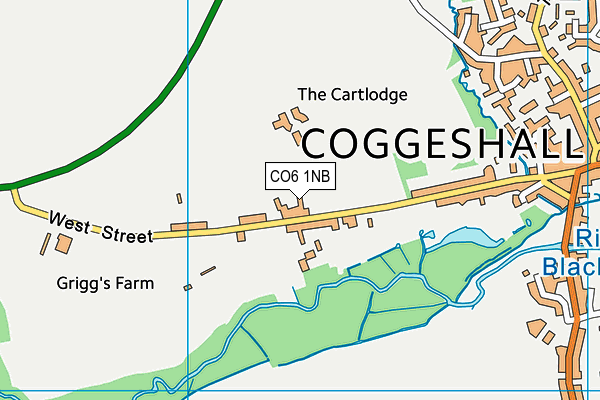 CO6 1NB map - OS VectorMap District (Ordnance Survey)