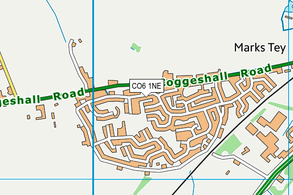 CO6 1NE map - OS VectorMap District (Ordnance Survey)