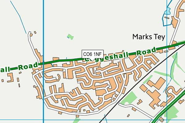 CO6 1NF map - OS VectorMap District (Ordnance Survey)