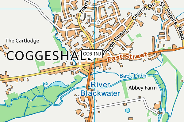 CO6 1NJ map - OS VectorMap District (Ordnance Survey)