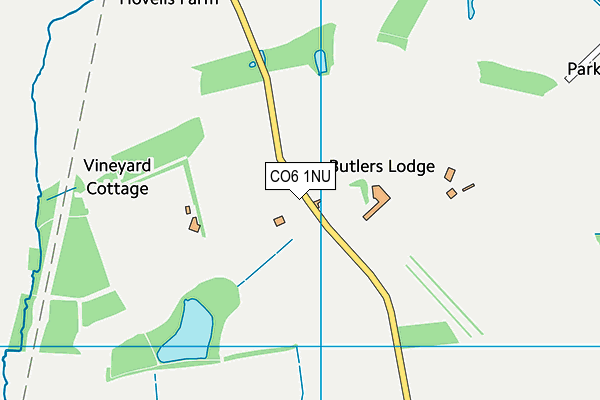 CO6 1NU map - OS VectorMap District (Ordnance Survey)